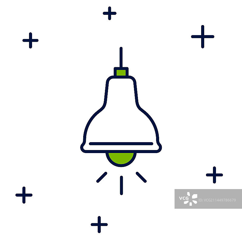 白色背景上的灯具轮廓图标图片素材