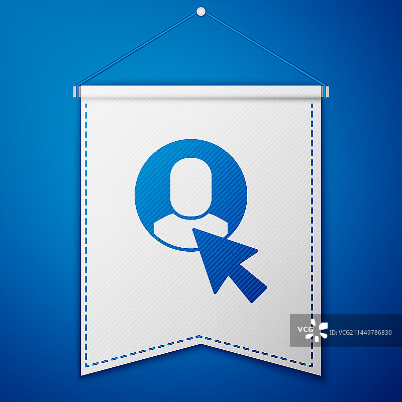 蓝色工人图标，蓝色背景图片素材