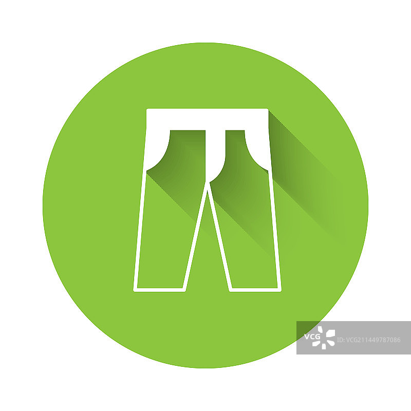 白色长裤图标，长阴影图片素材