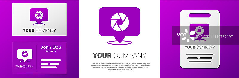 相机快门图标标志，白色背景图片素材