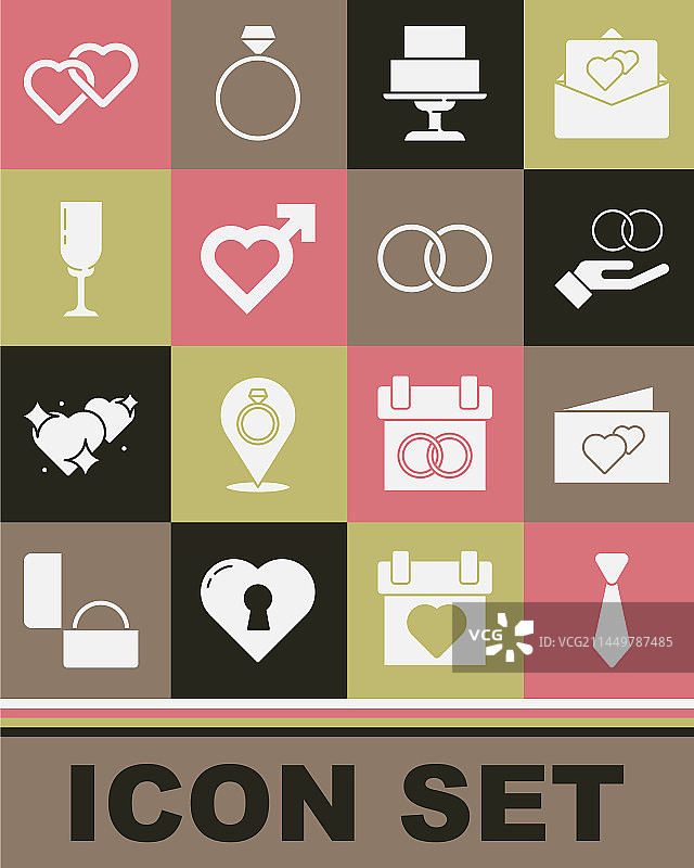 领带婚礼戒指蛋糕贺卡套票图片素材