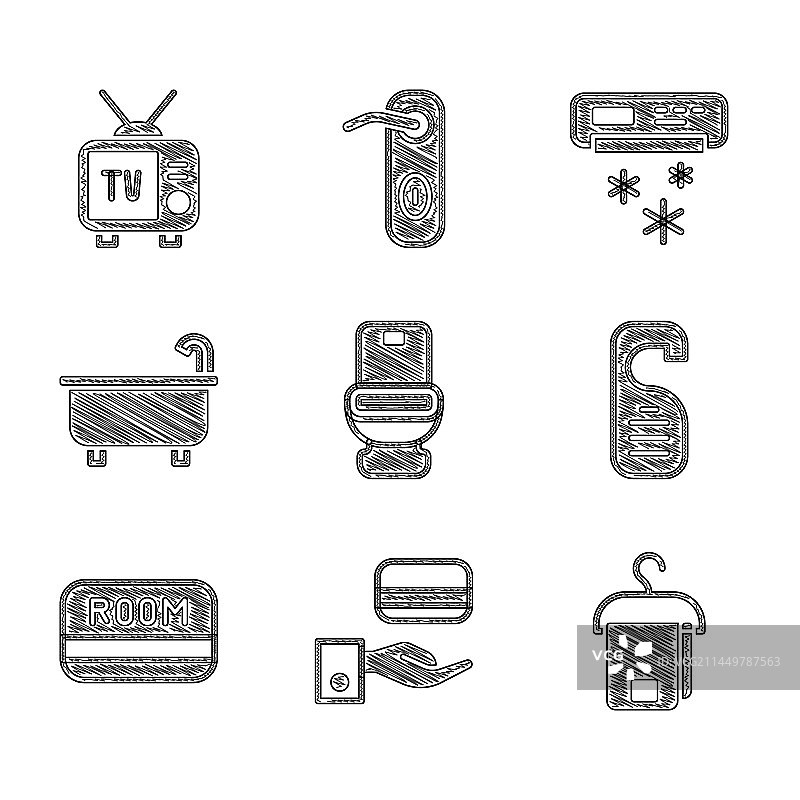 马桶智能门锁毛巾图片素材