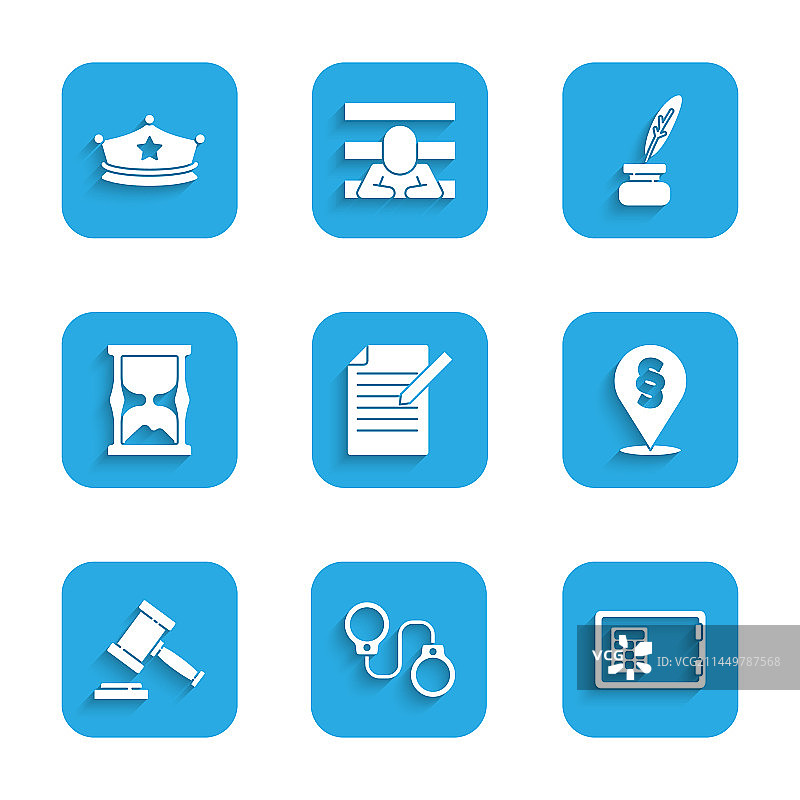 文档、笔、手铐与安全位置素材图片素材