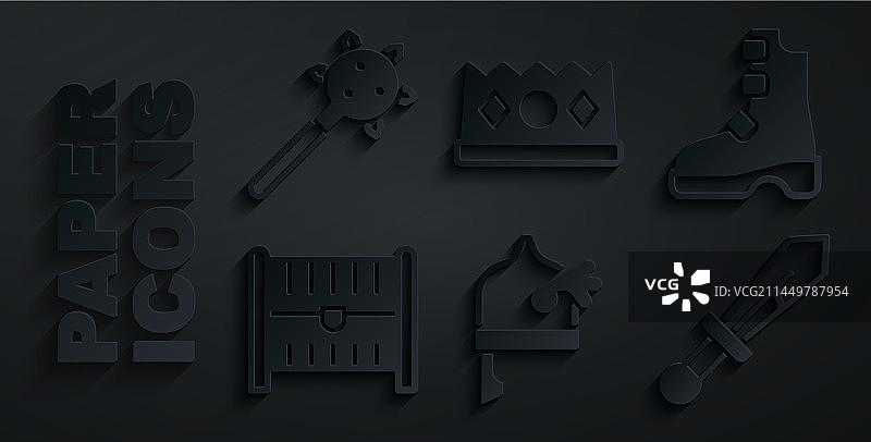 戴角盔的维京人和古维京靴子图片素材