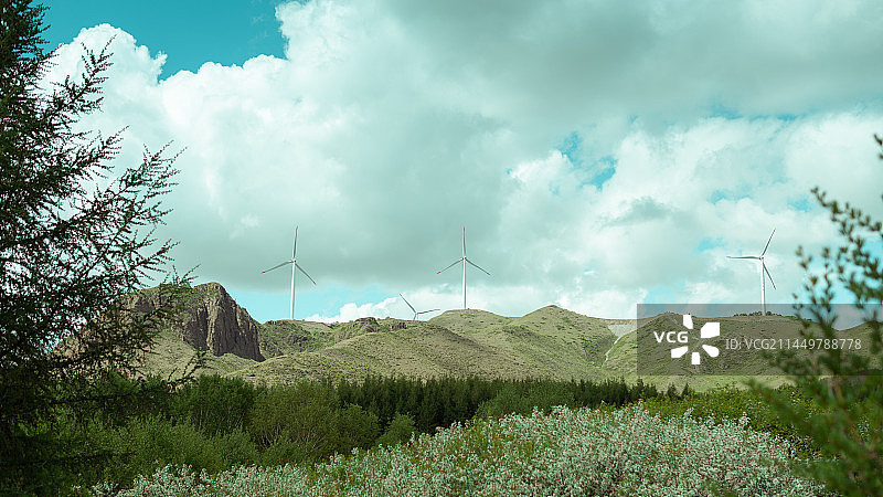 丰宁坝上 七彩森林图片素材