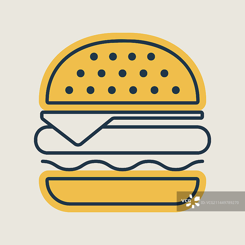 快餐汉堡图标符号图片素材
