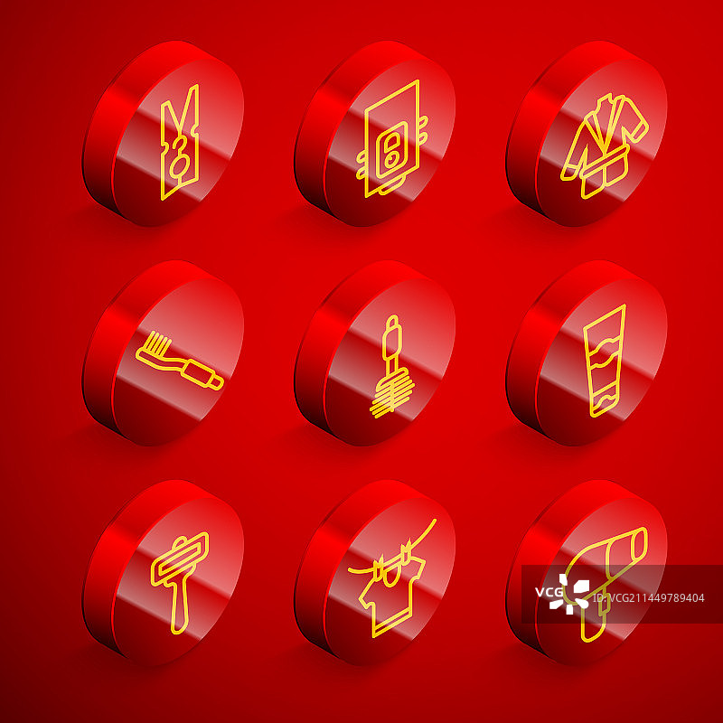 晾衣夹燃气锅炉浴袍线条图片素材