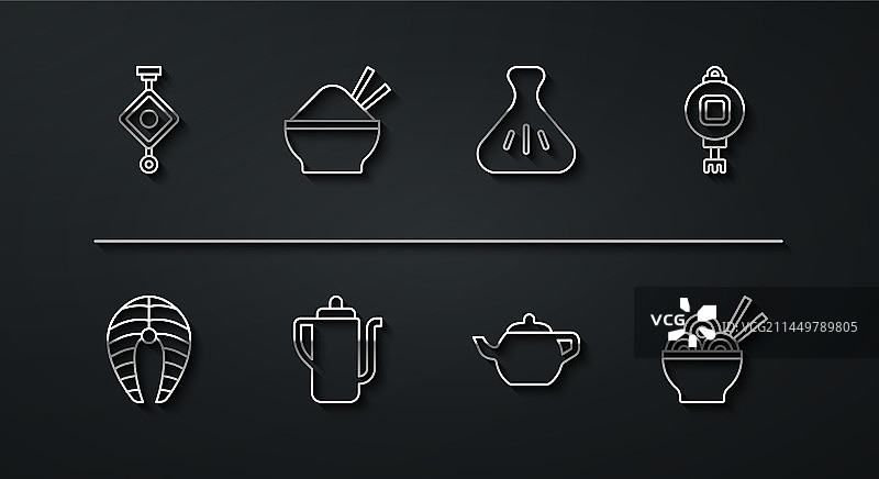 纸灯笼鱼排图片素材