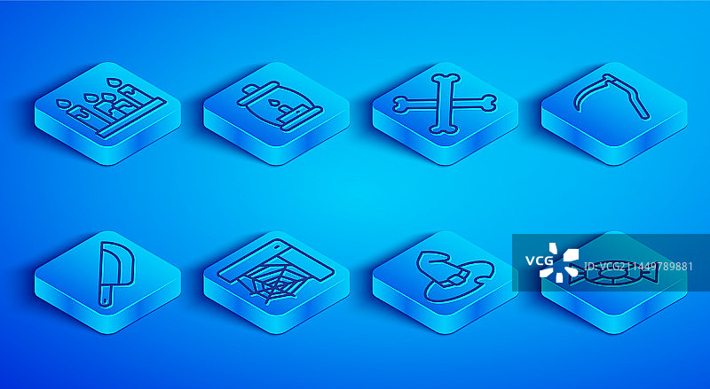 燃烧的蜡烛露营灯交叉线条组合图片素材