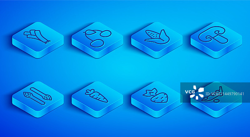 韭菜樱桃玉米胡萝卜芜菁图片素材