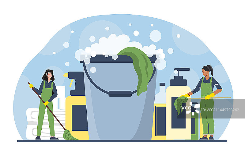 清洁服务人员概念图片素材