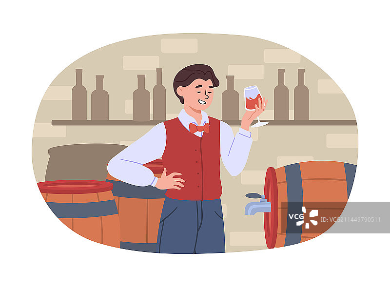 品酒师概念图片素材