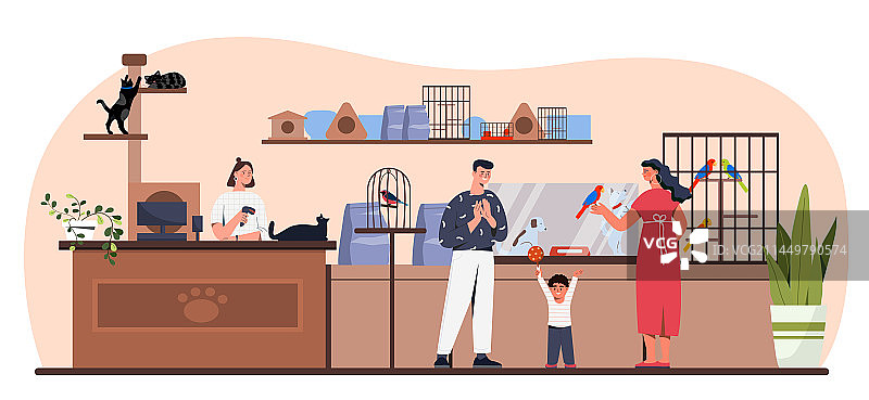 宠物店概念场景图片素材