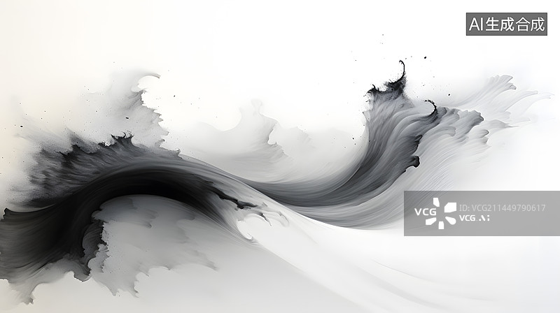 【AI数字艺术】水墨背景素材图片素材