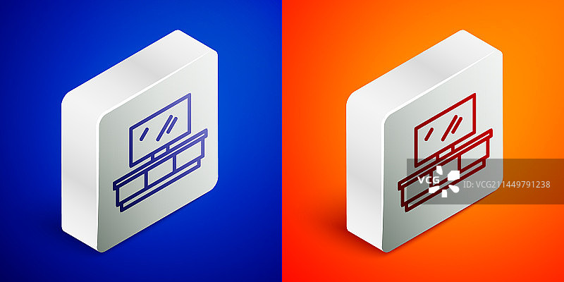 2.5D线条电视柜图标图片素材