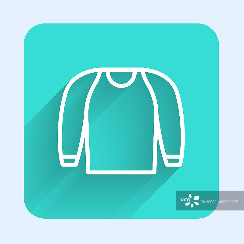 带长阴影的毛衣白色线条图标图片素材