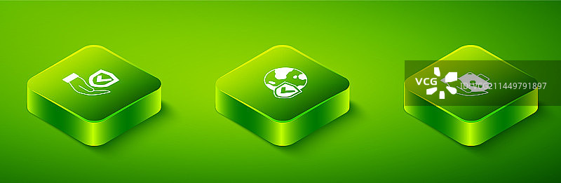 2.5D带世界地球旅行的盾牌图片素材