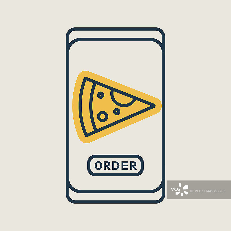 外卖服务独立图标：披萨图片素材