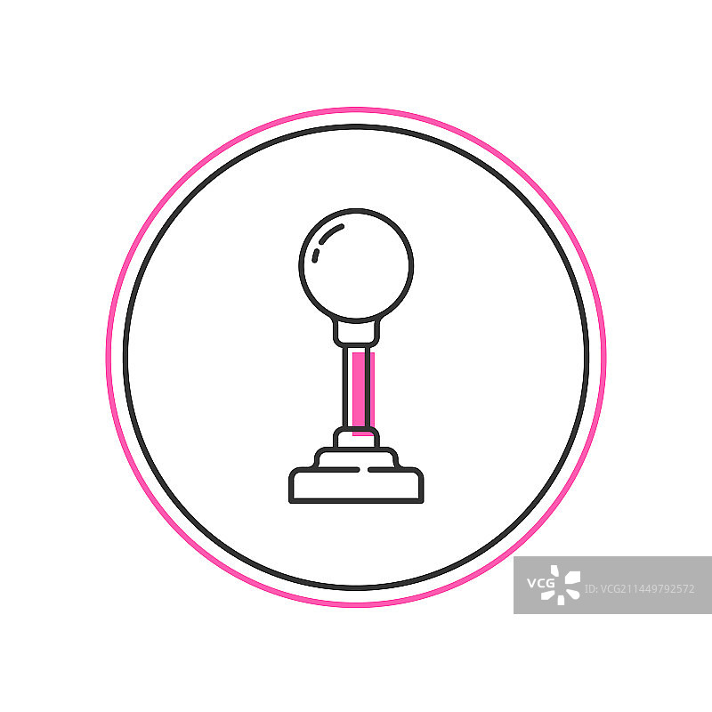 带轮廓的街机游戏操纵杆图标图片素材