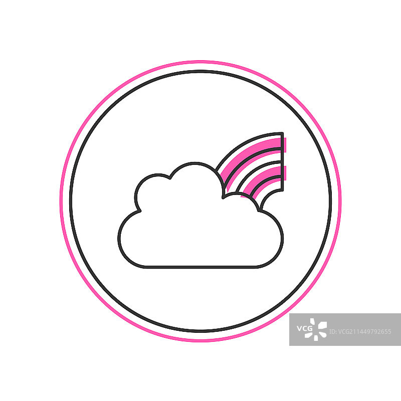 彩虹和云朵图标图片素材