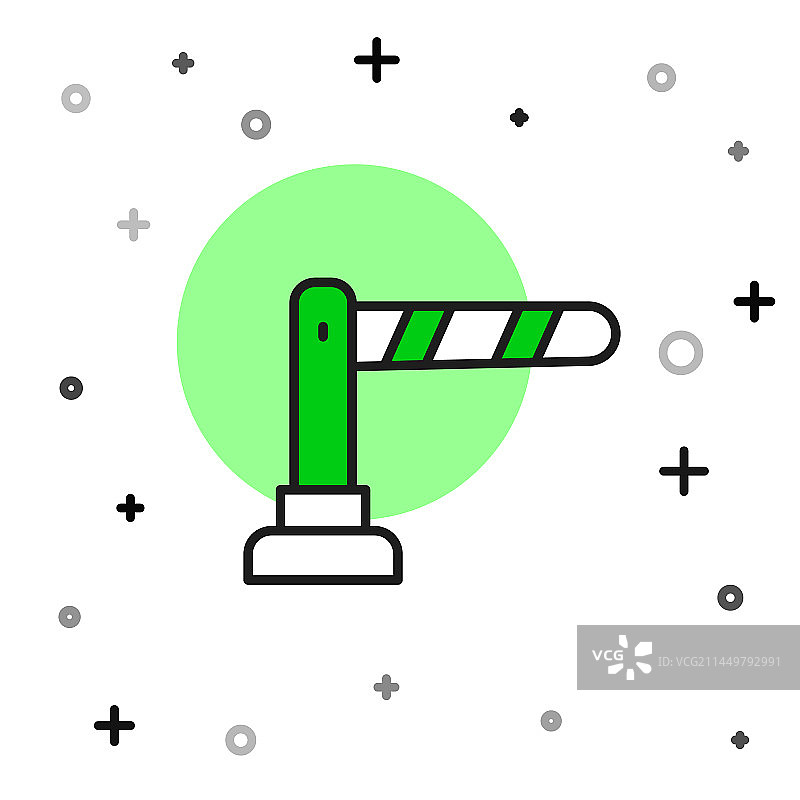 填充轮廓铁路障碍图标图片素材