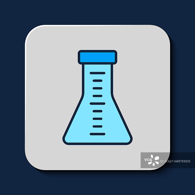 试管烧瓶化学实验轮廓图标图片素材