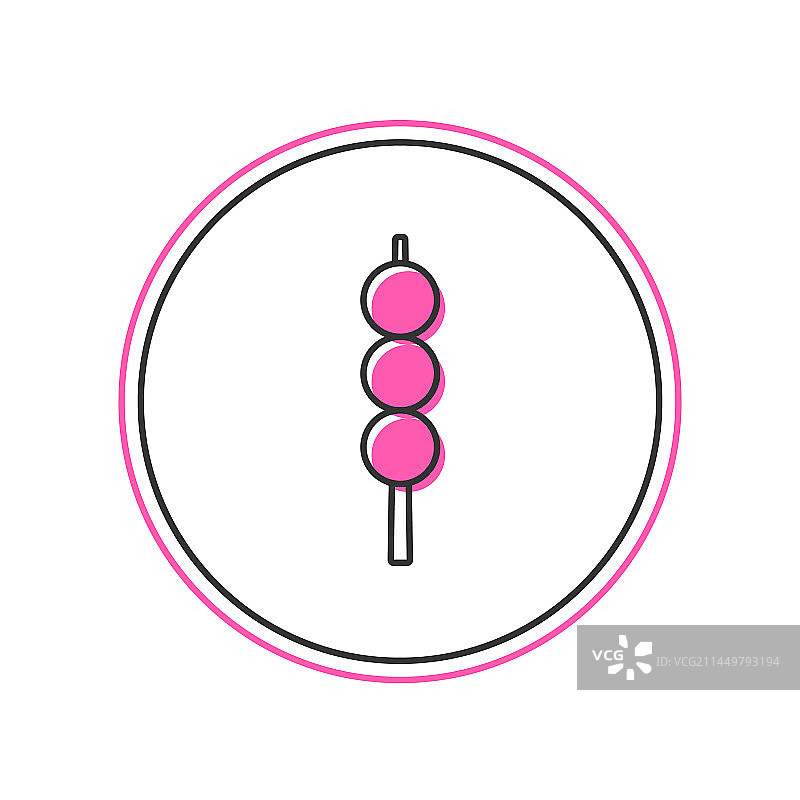 木棍肉丸轮廓图标图片素材