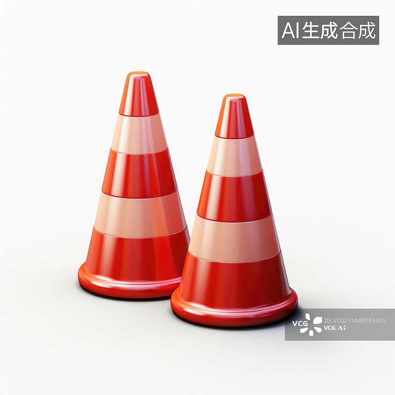 【AI数字艺术】交通图标3D渲染图片素材