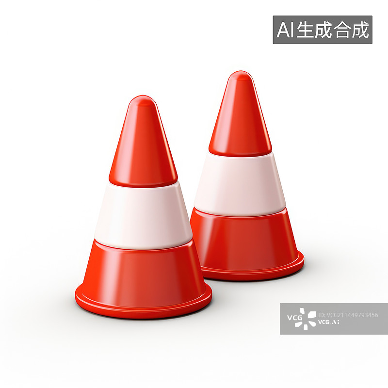 【AI数字艺术】交通图标3D渲染图片素材