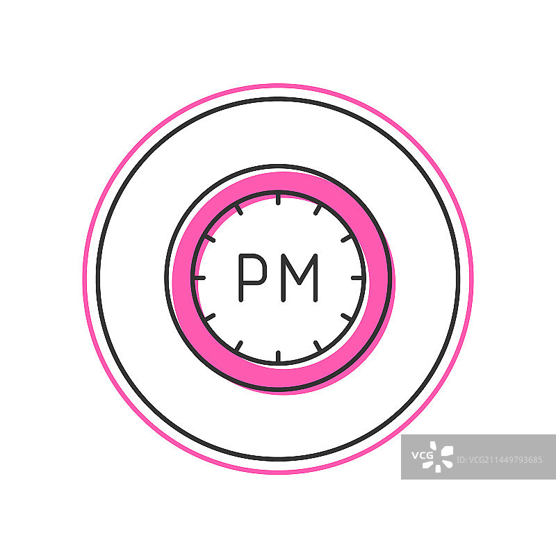 白色背景上的填充轮廓日间图标图片素材