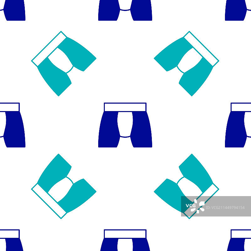 蓝色男士内裤图标无缝图案图片素材
