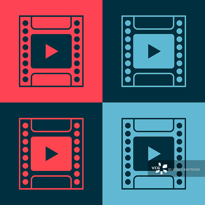 波普艺术风格复古胶卷相机图标图片素材