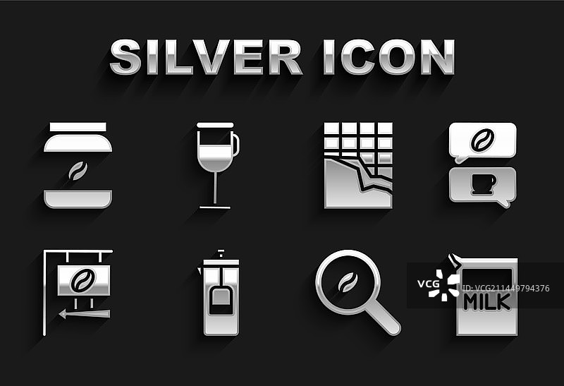 法式滤压壶咖啡、聊天用纸图片素材