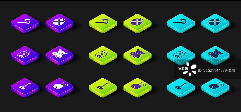 箭头柠檬露营灯河马组合图片素材