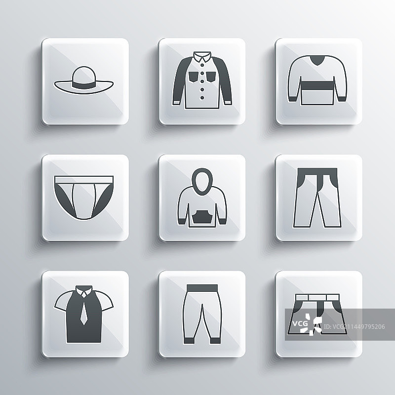 男士裤子连帽衫衬衫套装图片素材