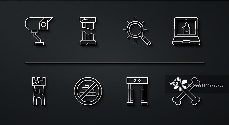 在线城堡塔楼监控摄像图片素材