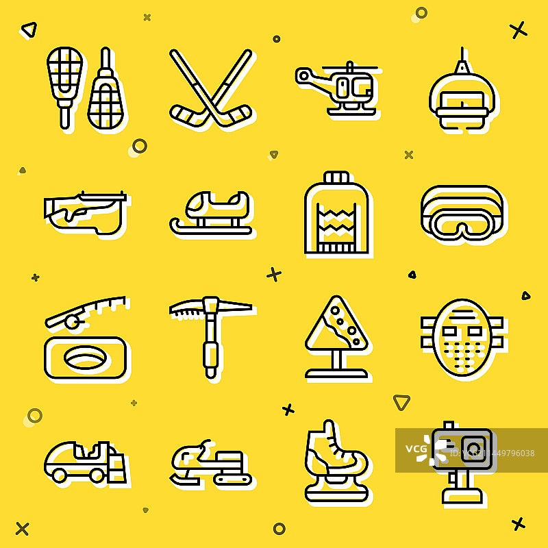 运动相机、面罩、滑雪镜图标图片素材