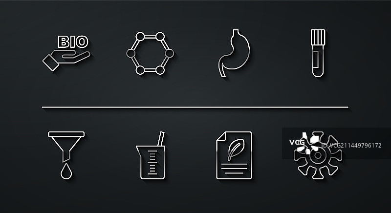 生物健康食品漏斗或过滤器测试系列图片素材