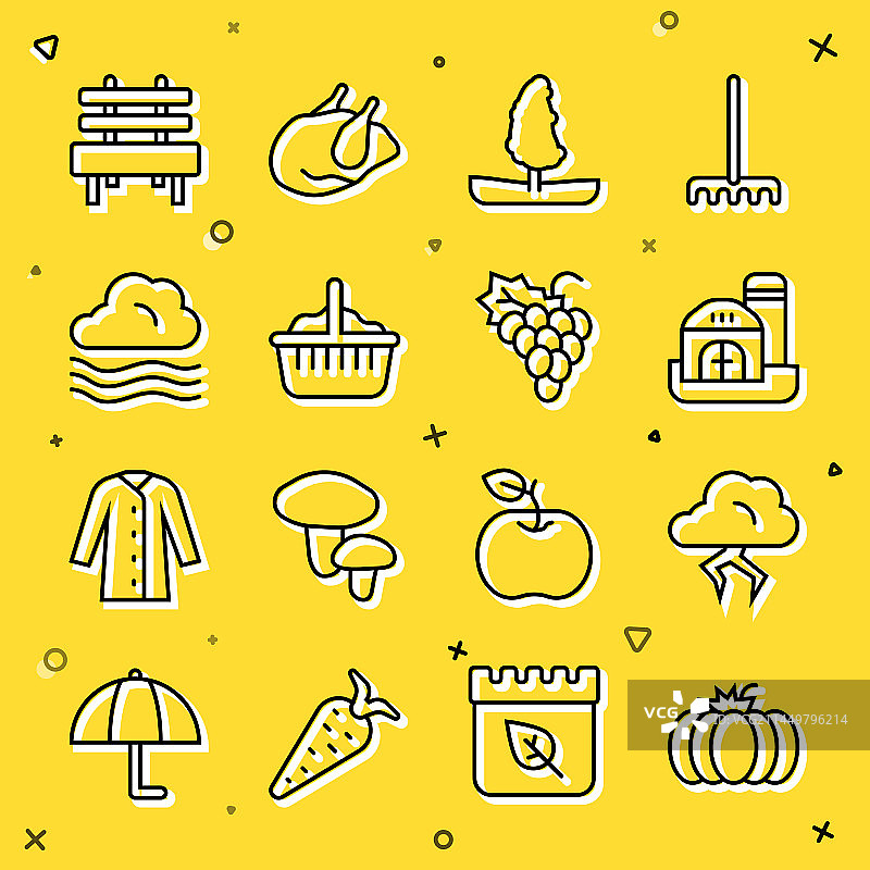 南瓜、暴风雨、农舍、树、篮子图片素材