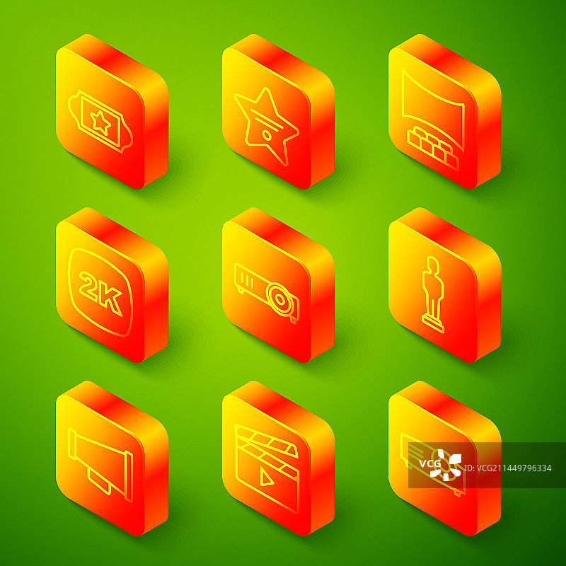 电影票星光大道星星套装图片素材