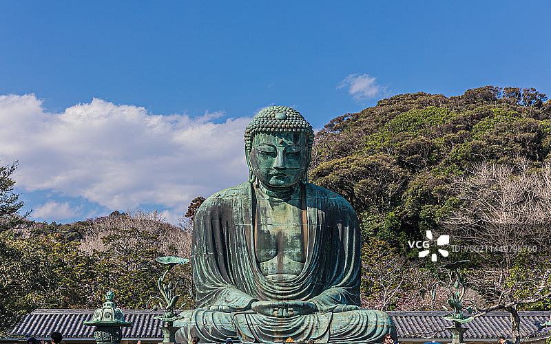 日本镰仓大佛图片素材
