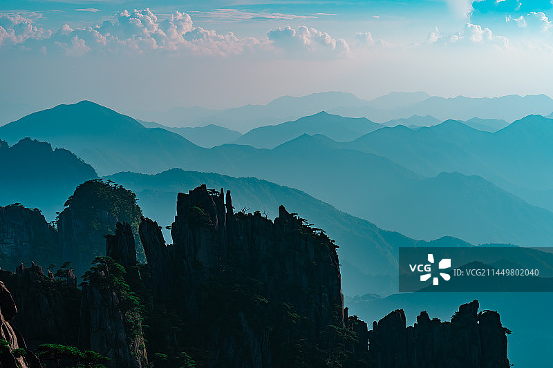 黄山始信峰图片素材