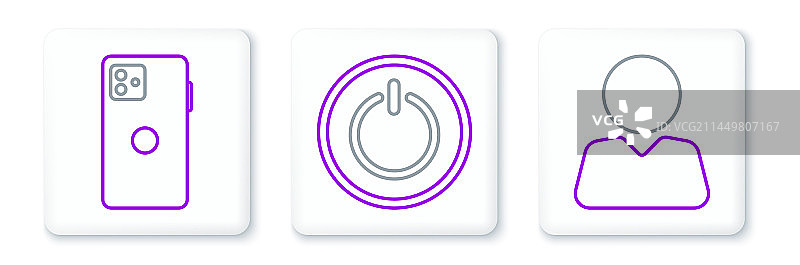 添加到朋友智能手机移动电话线条图标图片素材