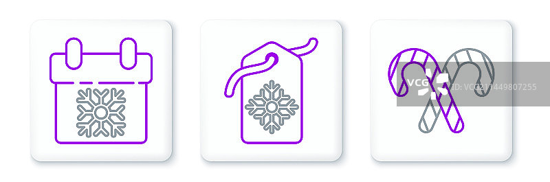 圣诞节条纹糖果手杖线条图片素材