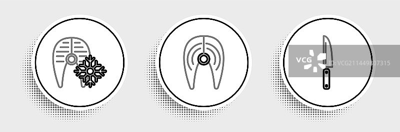 刀具、鲜鱼、冷冻鱼排素材图片素材