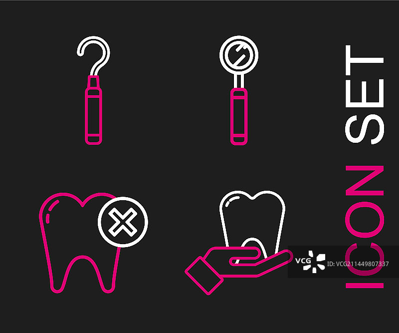 牙齿龋齿牙科检查图片素材