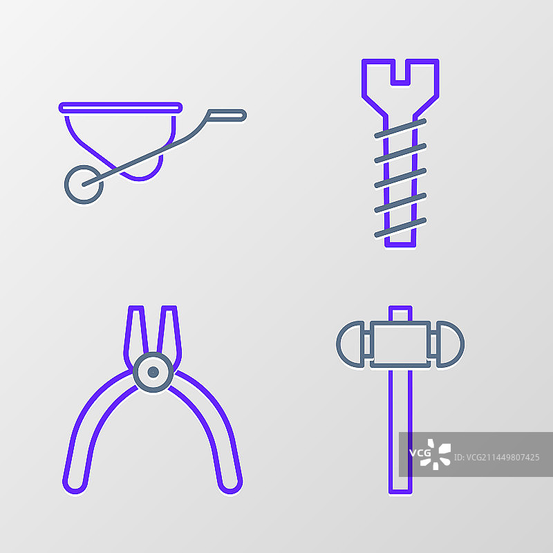 大锤钳子金属螺丝工具banner图片素材