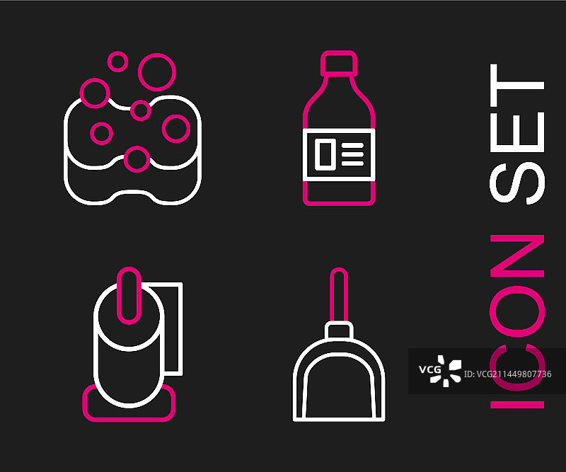 簸箕、卫生纸卷和瓶子图片素材