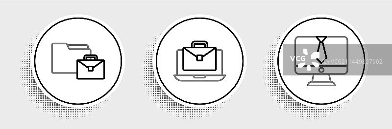 视频聊天会议在线工作设置线图片素材