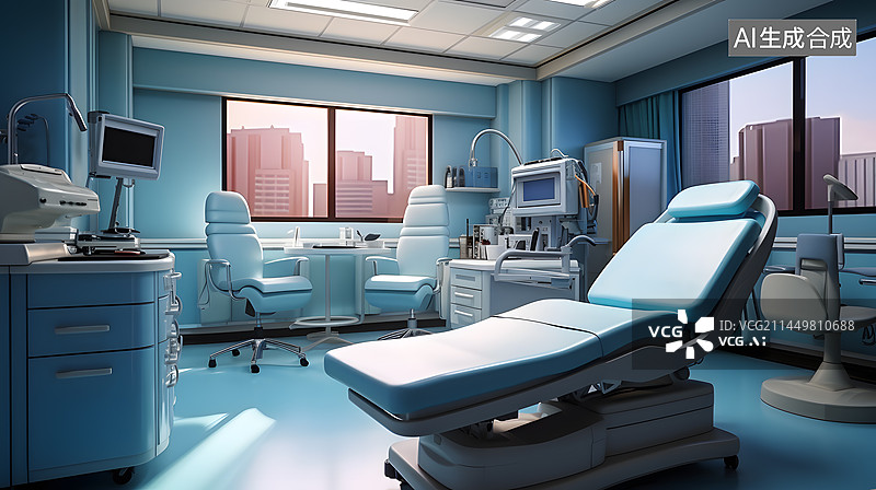 【AI数字艺术】医院治疗室插画图片素材